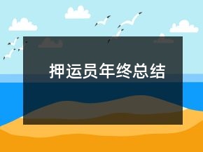 押運員年終總結