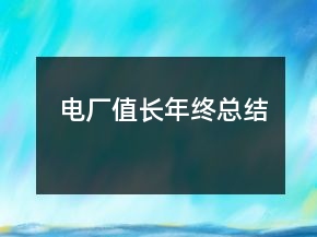 電廠值長(zhǎng)年終總結(jié)
