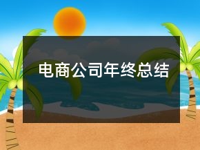 電商公司年終總結(jié)