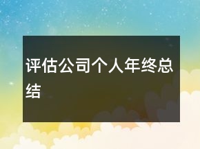 評(píng)估公司個(gè)人年終總結(jié)