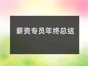薪資專員年終總結(jié)