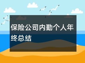 保險(xiǎn)公司內(nèi)勤個(gè)人年終總結(jié)