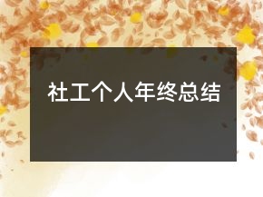 社工個(gè)人年終總結(jié)