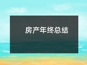 房產(chǎn)年終總結(jié)