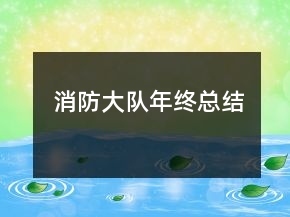 消防大隊(duì)年終總結(jié)