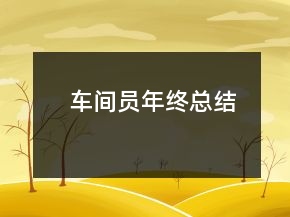 車間員年終總結(jié)