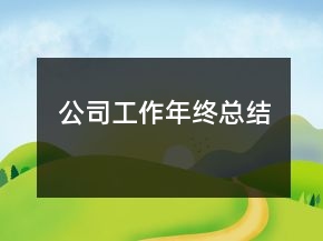 公司工作年終總結(jié)