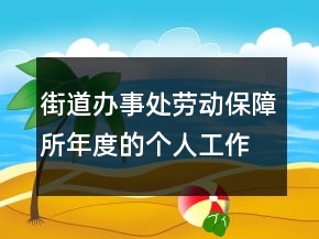 街道辦事處勞動保障所年度的個人工作總結(jié)