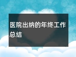 醫(yī)院出納的年終工作總結(jié)
