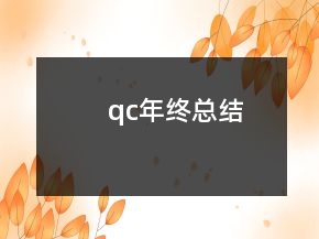 qc年終總結(jié)