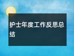 護士年度工作反思總結(jié)