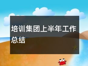 培訓集團上半年工作總結