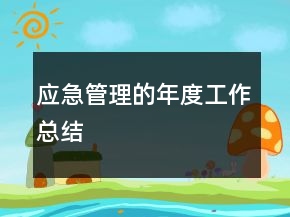 應(yīng)急管理的年度工作總結(jié)