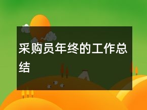 采購(gòu)員年終的工作總結(jié)