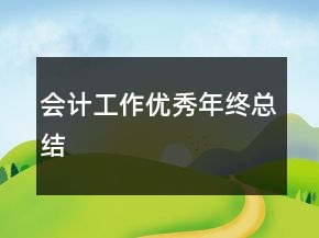 會計工作優(yōu)秀年終總結(jié)