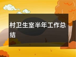 村衛(wèi)生室半年工作總結(jié)