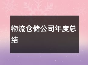 物流倉儲公司年度總結(jié)