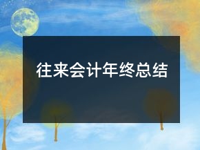 往來會計年終總結(jié)