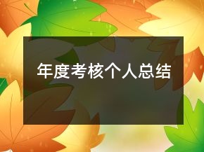 年度考核個(gè)人總結(jié)