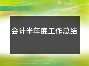 會計半年度工作總結(jié)