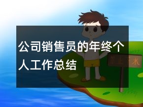 公司銷售員的年終個人工作總結(jié)