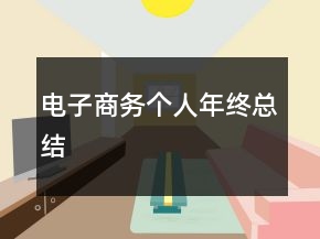 電子商務個人年終總結(jié)