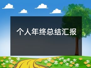 個人年終總結(jié)匯報