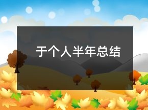 于個(gè)人半年總結(jié)