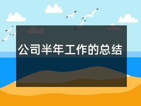 公司半年工作的總結(jié)