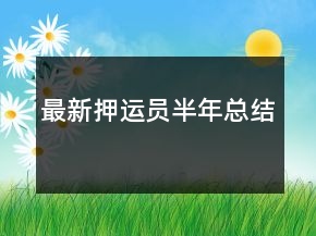 最新押運(yùn)員半年總結(jié)