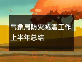 氣象局防災(zāi)減震工作上半年總結(jié)