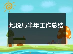 地稅局半年工作總結