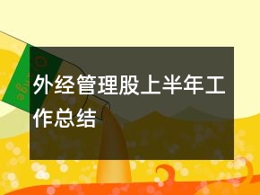 外經(jīng)管理股上半年工作總結(jié)