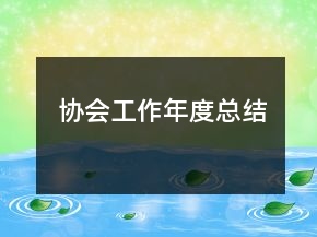 協(xié)會工作年度總結(jié)