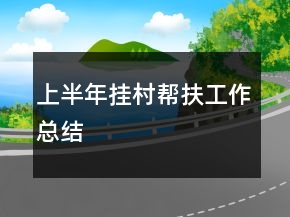 上半年掛村幫扶工作總結(jié)