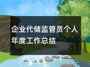 企業(yè)代儲監(jiān)管員個人年度工作總結(jié)
