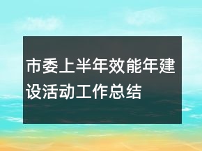 市委上半年效能年建設(shè)活動(dòng)工作總結(jié)