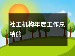 社工機構(gòu)年度工作總結(jié)的