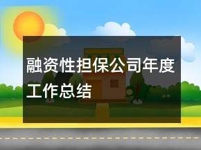 融資性擔(dān)保公司年度工作總結(jié)