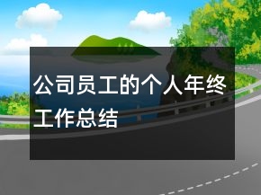 公司員工的個人年終工作總結(jié)