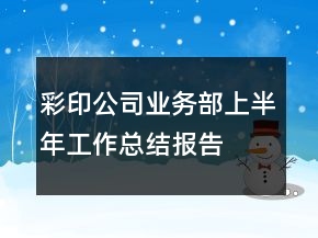 彩印公司業(yè)務(wù)部上半年工作總結(jié)報(bào)告