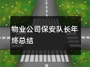 物業(yè)公司保安隊(duì)長(zhǎng)年終總結(jié)