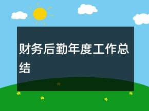 財(cái)務(wù)后勤年度工作總結(jié)