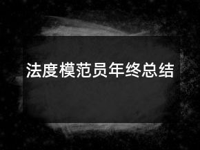 法度模范員年終總結(jié)