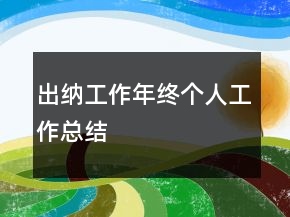 出納工作年終個(gè)人工作總結(jié)