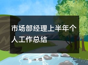 市場部經(jīng)理上半年個(gè)人工作總結(jié)