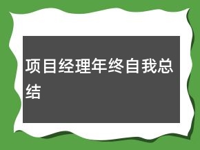 項(xiàng)目經(jīng)理年終自我總結(jié)