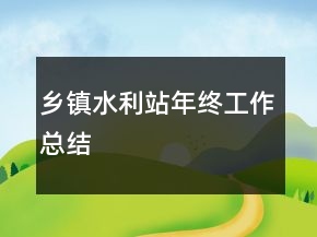 鄉(xiāng)鎮(zhèn)水利站年終工作總結(jié)