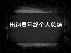 出納員年終個人總結(jié)