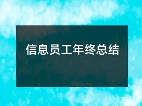 信息員工年終總結